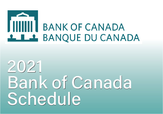 Bank of Canada 2021 Schedule